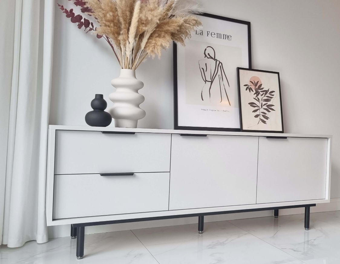 Mueble TV Cala 154cm - Blanco