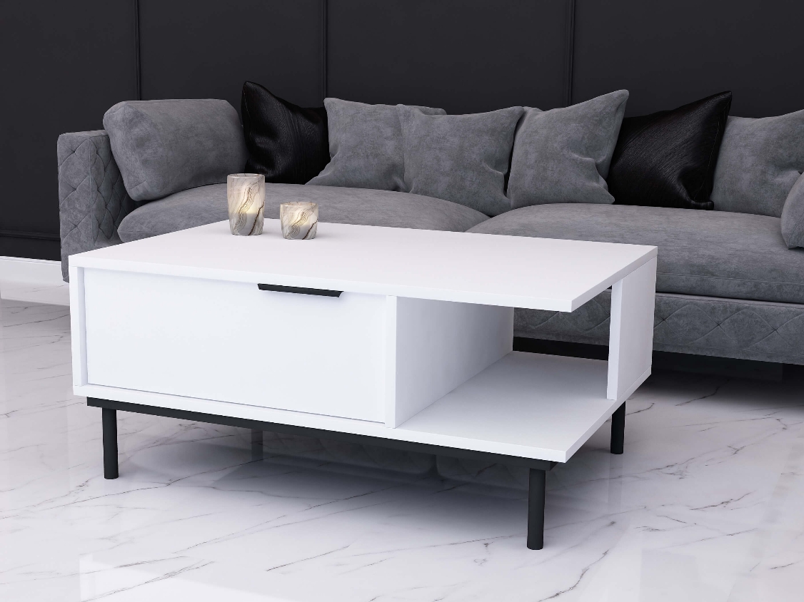 Mesa de centro Cala 90cm - Blanco